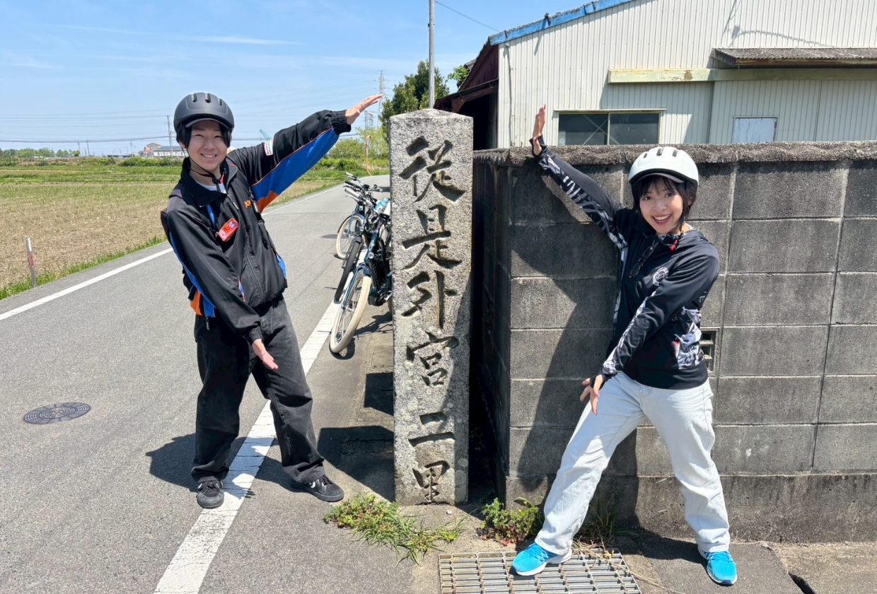 自転車から降りて撮影も！